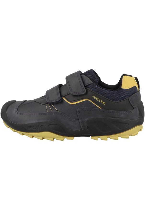 Geox - Buty GEOX J NEW SAVAGE BOY A Szary. Kolor: wielokolorowy, niebieski, szary. Sport: turystyka piesza