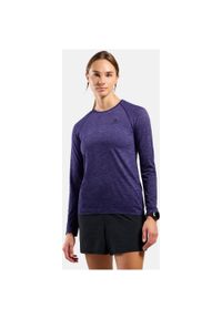Koszulka damska Odlo ESSENTIAL SEAMLESS T-shirt crew neck l/s. Kolor: fioletowy. Długość rękawa: długi rękaw #1