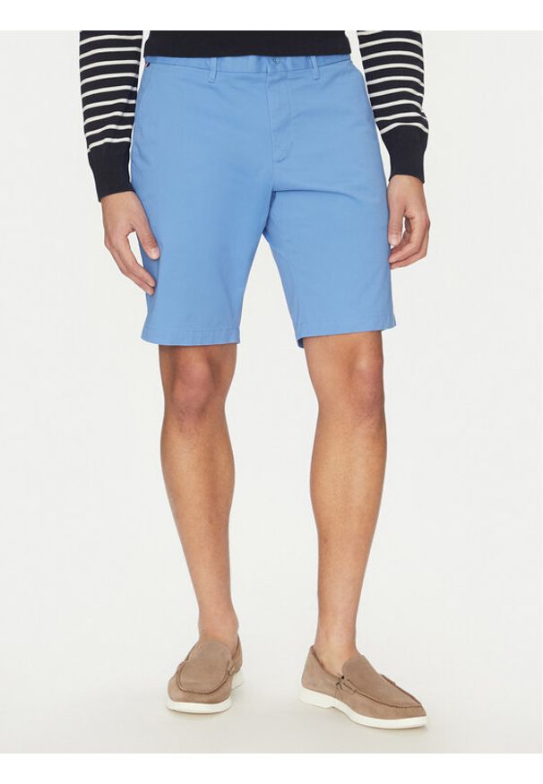 TOMMY HILFIGER - Tommy Hilfiger Szorty materiałowe Harlem MW0MW23568 Błękitny Regular Fit. Kolor: niebieski. Materiał: bawełna