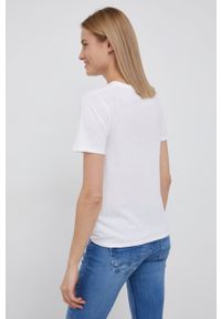 Pepe Jeans T-shirt Daia kolor biały. Okazja: na co dzień. Kolor: biały. Materiał: dzianina. Wzór: nadruk. Styl: casual
