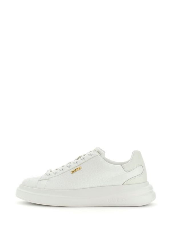 Guess Sneakersy FMPELA ELE12 Biały. Kolor: biały. Materiał: skóra, syntetyk