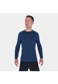 Bluza merino męska Inov-8 Merino Long Sleeve T-Shirt. Kolor: niebieski. Materiał: wełna. Długość rękawa: długi rękaw. Sport: turystyka piesza