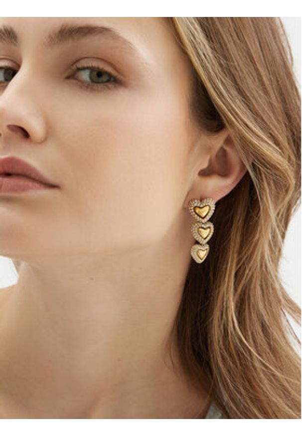 Guess Kolczyki JUBE05 013JW Złoty. Materiał: metalowe. Kolor: złoty