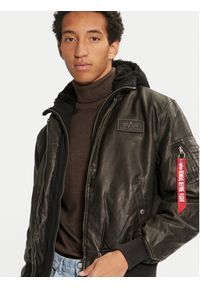 Alpha Industries Kurtka z imitacji skóry 123106 Czarny Regular Fit. Kolor: czarny. Materiał: syntetyk #5