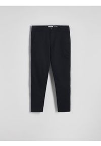Reserved - Spodnie chino slim fit - czarny. Kolor: czarny. Materiał: tkanina, bawełna #1