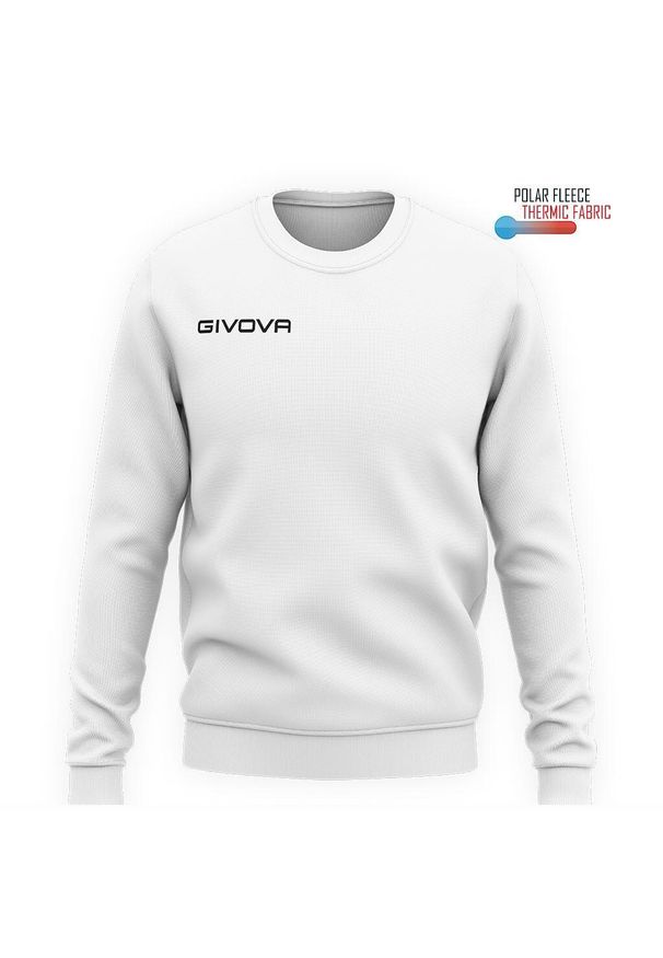Bluza polar Givova One. Kolor: biały. Materiał: polar, poliester. Sport: fitness, piłka nożna