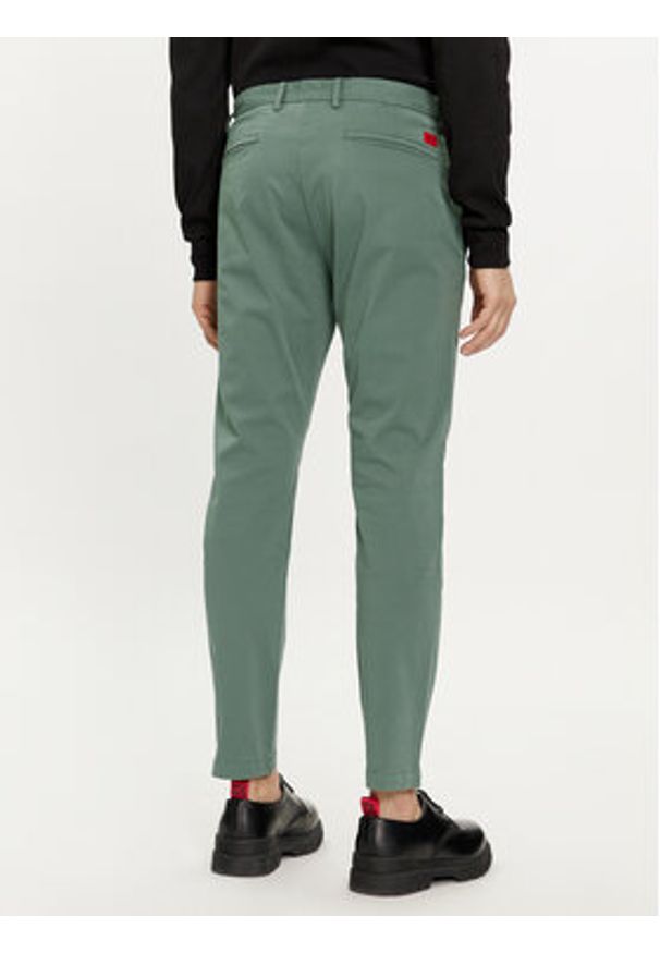 Hugo Chinosy David222D 50468314 Zielony Slim Fit. Kolor: zielony. Materiał: bawełna