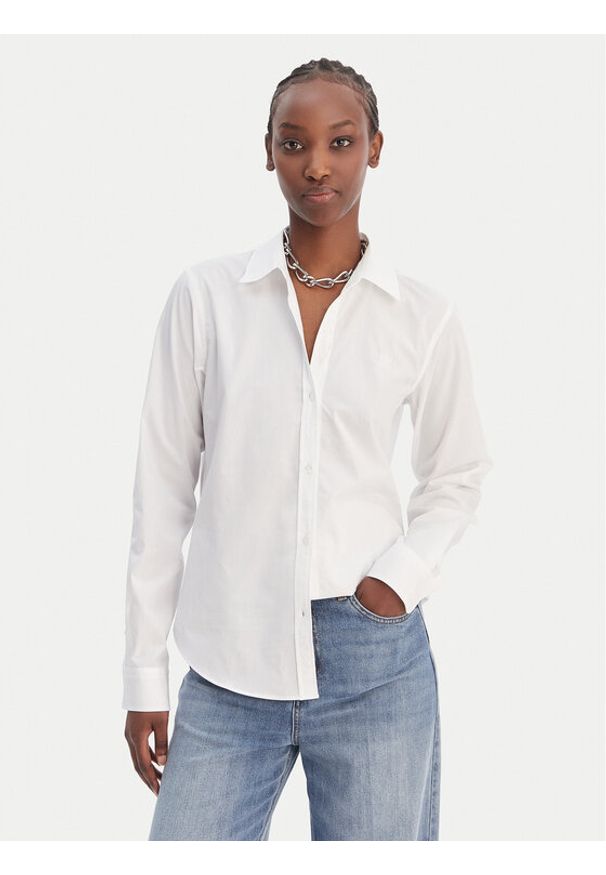 Hugo - HUGO Koszula Essential 50552832 Biały Regular Fit. Kolor: biały. Materiał: bawełna