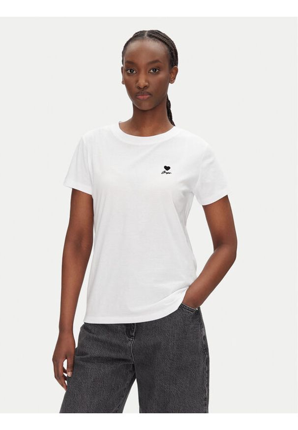 BOSS T-Shirt C_Esogo_3 50545288 Écru Regular Fit. Materiał: bawełna