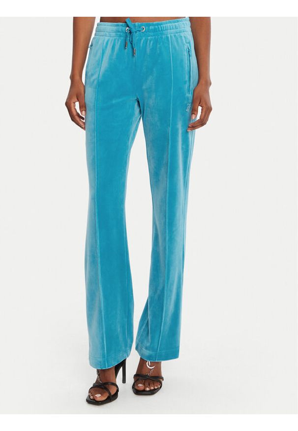 Juicy Couture Spodnie dresowe Tina JCAPW045 Niebieski Regular Fit. Kolor: niebieski. Materiał: syntetyk