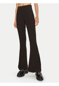 Gina Tricot Spodnie materiałowe Slim Bootcut Trousers 22856 Czarny Bootcut Fit. Kolor: czarny. Materiał: syntetyk #1