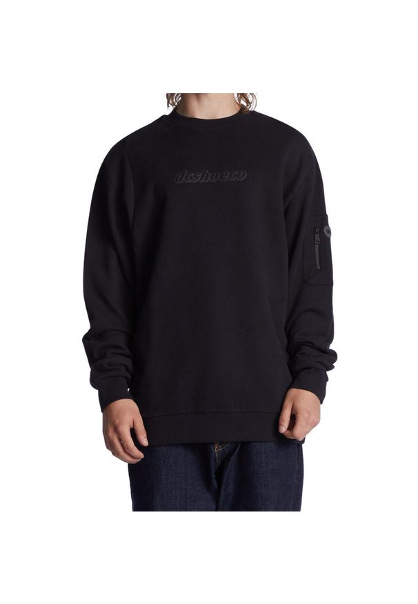 Bluza męskie DC Shoes Arena. Kolor: czarny. Materiał: bawełna, materiał. Sport: skateboard