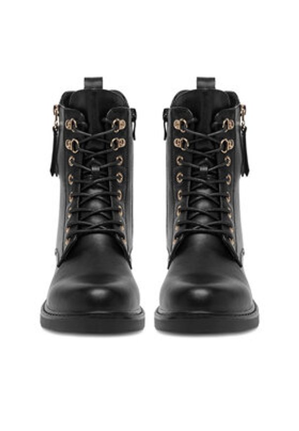 DeeZee Trzewiki HX24022-1 Czarny. Kolor: czarny. Materiał: materiał