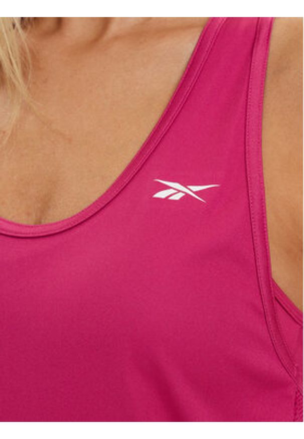Reebok Koszulka techniczna Id Train Mesh Back Tank 100021221 Różowy Regular Fit. Kolor: różowy. Materiał: syntetyk