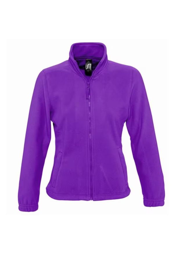 SOL'S - Damska Bluza Polarowa North Fleece Jacket. Kolor: fioletowy. Materiał: polar. Sezon: zima