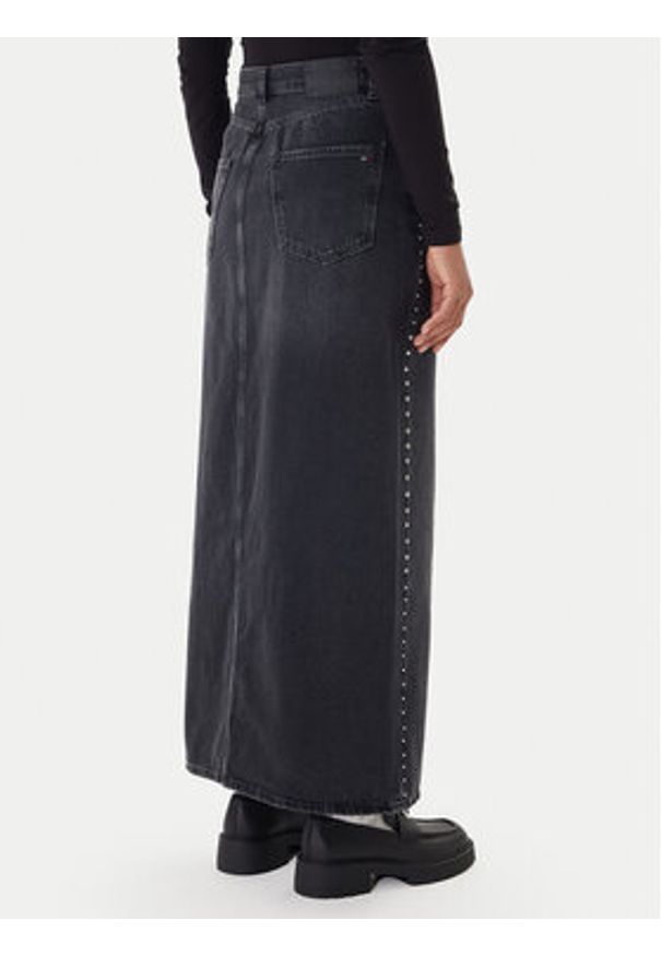 Tommy Jeans Spódnica jeansowa Layla DW0DW21576 Czarny Regular Fit. Kolor: czarny. Materiał: bawełna