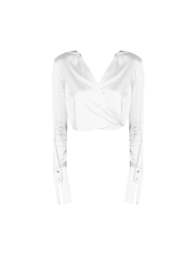 Patrizia Pepe Koszula | 8C0500/A644 | Kobieta | Biały. Okazja: na co dzień. Kolor: biały. Materiał: wiskoza, poliamid. Długość: długie. Styl: klasyczny, casual, elegancki