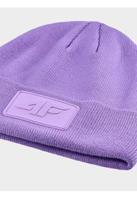 4f - Czapka beanie uniseks - fioletowa. Kolor: fioletowy. Materiał: syntetyk, materiał. Sezon: zima. Styl: sportowy, klasyczny