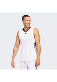 Adidas - Koszulka adidas Basketball Legends Tank. Kolor: czarny, biały, wielokolorowy. Materiał: materiał. Długość rękawa: bez rękawów. Sport: koszykówka #1