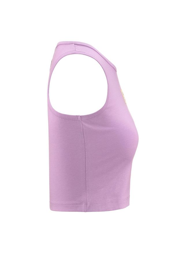 Damski tank top Kappa Authentic Stew Organic. Kolor: fioletowy, biały, wielokolorowy. Materiał: bawełna. Długość rękawa: bez rękawów. Sport: fitness