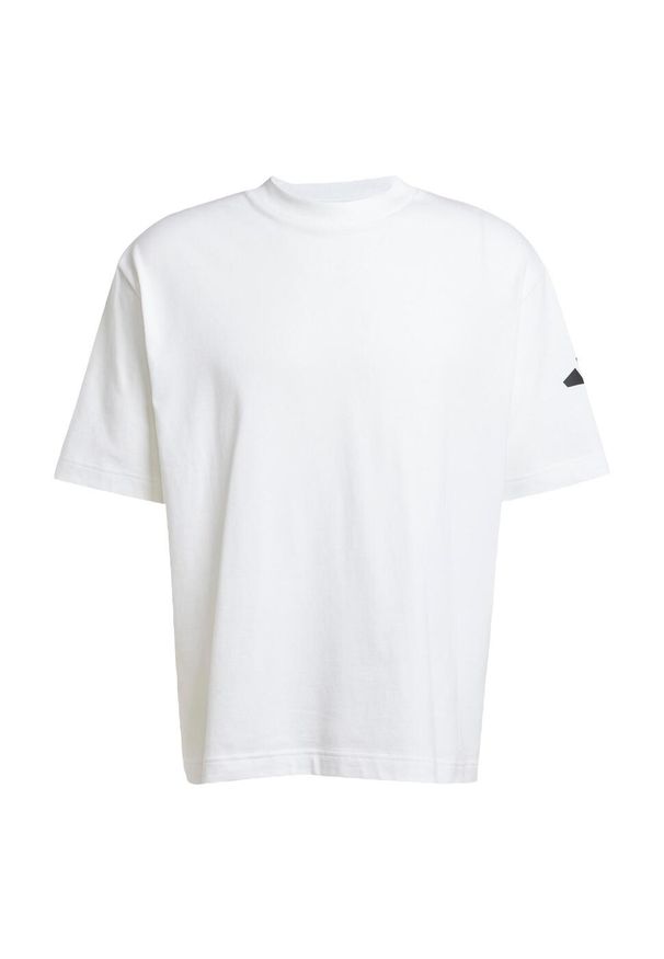 Adidas - Koszulka Essentials Loose Fit 3 Bar Logo. Kolor: biały, wielokolorowy, czarny. Materiał: bawełna