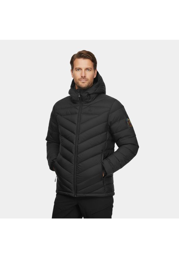 Kurtka męska puchowa Alpinus Monviso puch kaczy. Kolor: czarny. Materiał: puch. Sport: turystyka piesza