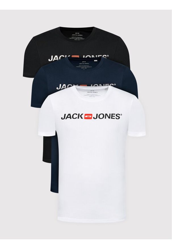 Jack & Jones - Jack&Jones Komplet 3 t-shirtów Corp Logo 12191330 Kolorowy Slim Fit. Materiał: bawełna. Wzór: kolorowy