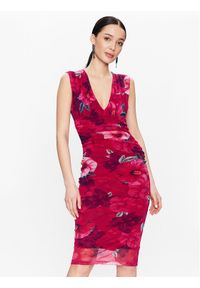 Pinko Sukienka koktajlowa Accaldato 101025 A0PK Bordowy Slim Fit. Kolor: czerwony. Materiał: syntetyk. Styl: wizytowy