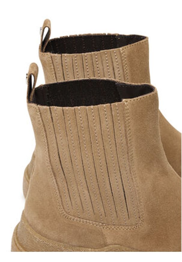 Weekend Max Mara Sztyblety 2525796035600 Beżowy. Kolor: beżowy. Materiał: skóra, zamsz