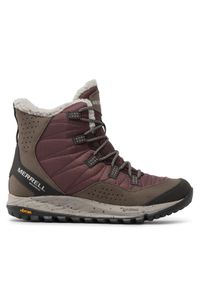 Merrell Śniegowce Antora Sneaker Boot Wp J066930 Bordowy. Kolor: czerwony. Materiał: materiał