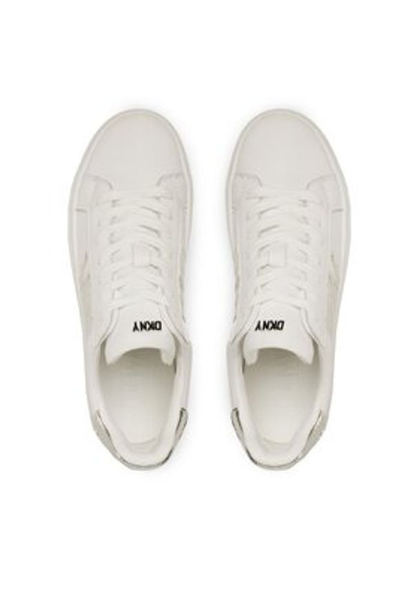 DKNY Sneakersy Abeni Lace Up Sneaker K1300916 Biały. Kolor: biały. Materiał: skóra
