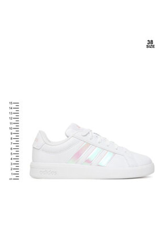Adidas - adidas Sneakersy Grand Court 3.0 JQ1978 Biały. Kolor: biały. Materiał: skóra