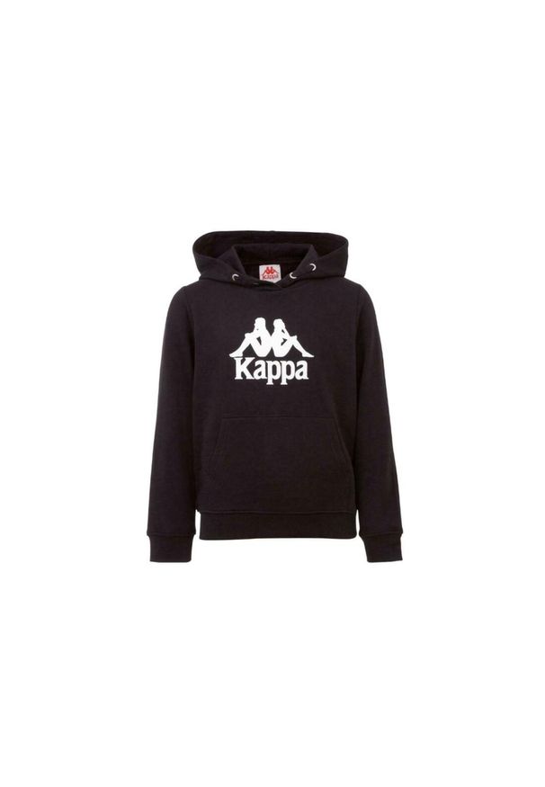 Kappa Taino Kids Hoodie, chłopięca bluza, czarna. Okazja: na uczelnię, na co dzień. Kolor: czarny. Materiał: bawełna. Styl: casual