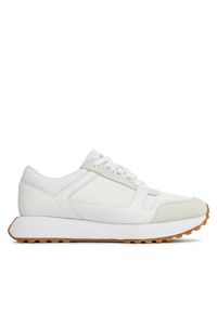 Calvin Klein Sneakersy Low Top Lace Up Mix HM0HM00853 Biały. Kolor: biały. Materiał: skóra