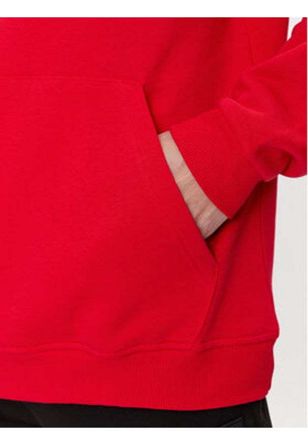 Reebok Bluza Identity Fleece Stacked Logo Pullover Hoodie IM3281 Czerwony. Kolor: czerwony. Materiał: bawełna