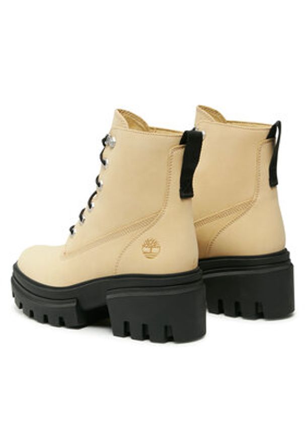 Timberland Botki Everleigh 6In Laceup TB0A61PZEF61 Żółty. Kolor: żółty. Materiał: nubuk, skóra