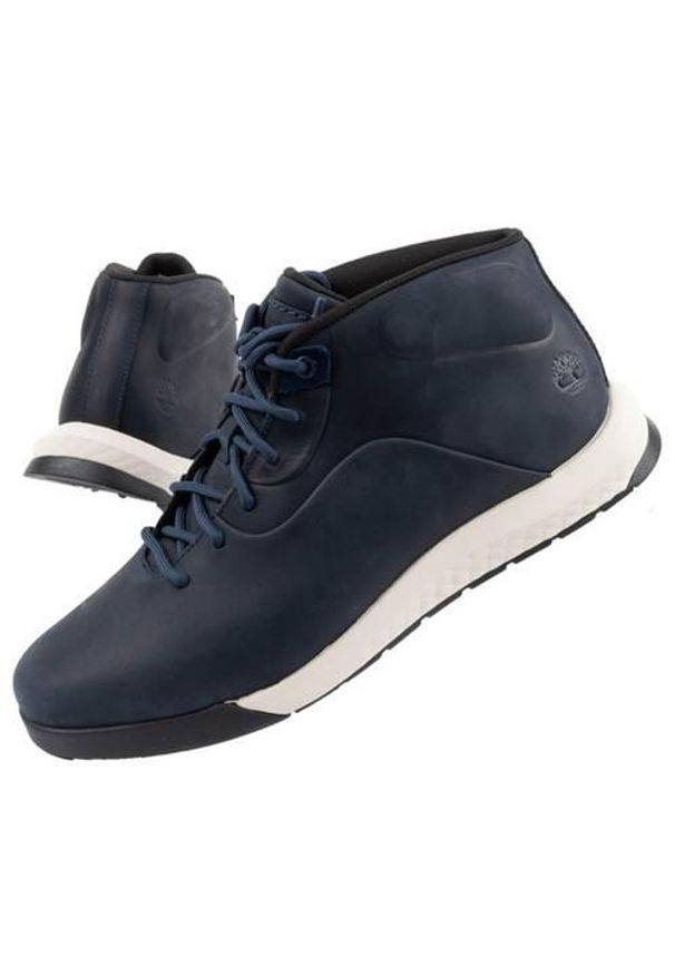 Buty trekkingowe męskie Timberland TB0A5MQW019. Zapięcie: sznurówki. Kolor: niebieski. Materiał: skóra. Szerokość cholewki: normalna. Sport: turystyka piesza
