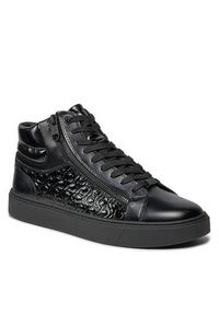 Calvin Klein Sneakersy High Top Lace Up W/Zip Mono HM0HM01276 Czarny. Kolor: czarny. Materiał: skóra #4