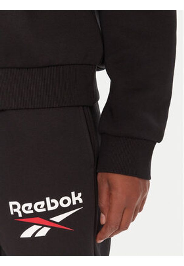 Reebok Bluza RK25169CCW Czarny Regular Fit. Kolor: czarny. Materiał: bawełna