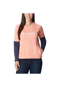 columbia - Bluza turystyczna damska Columbia Windgates Crew. Kolor: różowy. Styl: sportowy. Sport: turystyka piesza