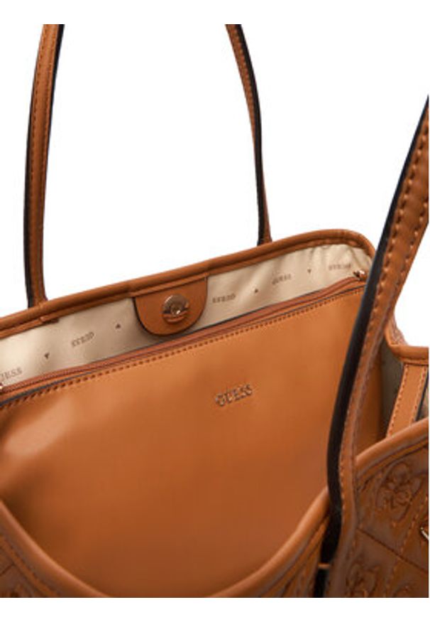 Guess Torebka Adelasia HWQL96 58240 Brązowy. Kolor: brązowy. Materiał: skórzane