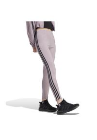 Adidas - Legginsy fitness damskie ADIDAS. Kolor: wielokolorowy, biały, różowy. Materiał: elastan, bawełna, materiał. Sport: fitness