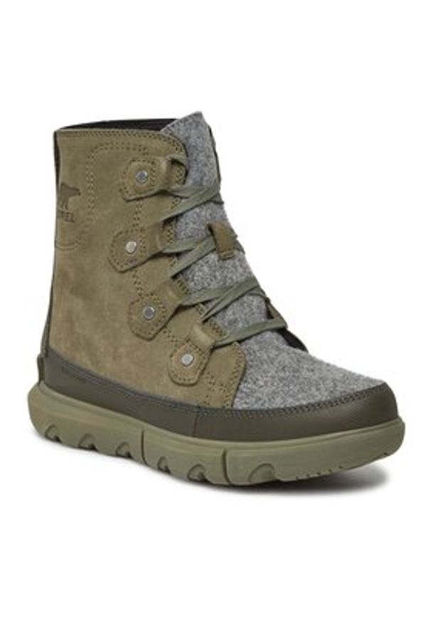 sorel - Sorel Śniegowce Explorer Next™ Joan Wp NL5069-397 Zielony. Kolor: zielony. Materiał: zamsz, skóra