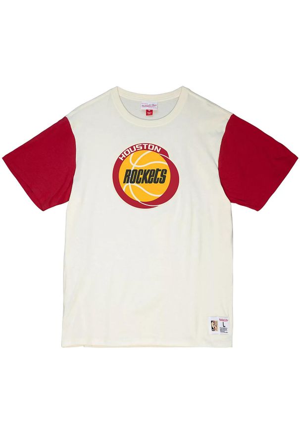 Mitchell & Ness - Koszulka Houston Rockets NBA Color Blocked. Kolor: beżowy, wielokolorowy, biały. Sport: koszykówka
