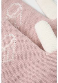 Femi Stories Rękawiczki Taps damskie kolor różowy. Kolor: różowy. Materiał: dzianina, materiał