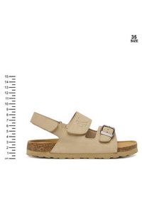 Calvin Klein Sandały Velcro V3X2-83328-0315 D Beżowy. Kolor: beżowy. Materiał: skóra #4