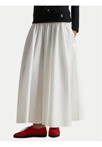 Polo Ralph Lauren Spódnica trapezowa 211A96329002 Biały Regular Fit. Kolor: biały. Materiał: bawełna #1