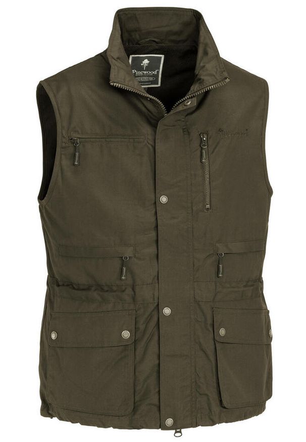 PINEWOOD - Bezrękawnik turystyczny męski Pinewood Tiveden. Kolor: zielony. Długość rękawa: bez rękawów. Sport: turystyka piesza