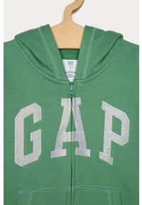 GAP - Bluza dziecięca 104-176 cm. Okazja: na co dzień. Typ kołnierza: kaptur. Kolor: zielony. Materiał: bawełna, poliester, materiał, dzianina. Wzór: nadruk. Styl: casual #3