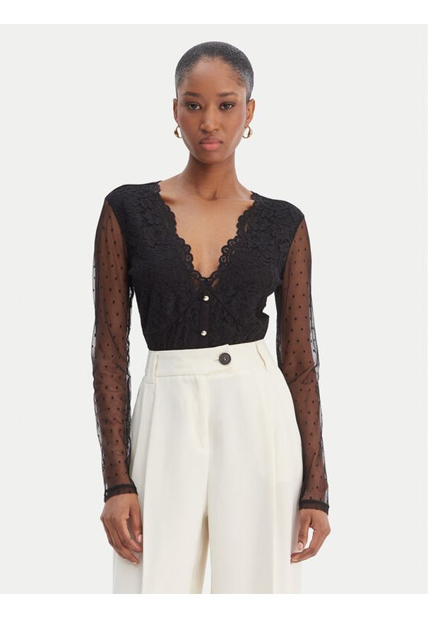 Morgan Body 261-TPLAZA Czarny Slim Fit. Kolor: czarny. Materiał: syntetyk